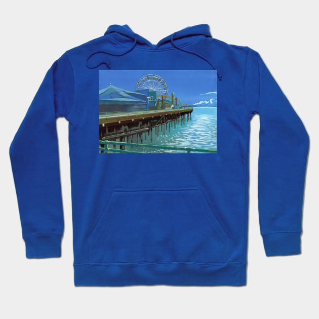 Santa Monica Pier Hoodie by nagare017